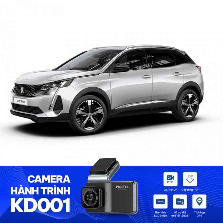 Tư vấn lắp camera hành trình cho oto Peugeot 3008 | Lắp KATA KD001